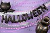 Fólia lufi - Halloween felirat, csak levegővel tölthető,