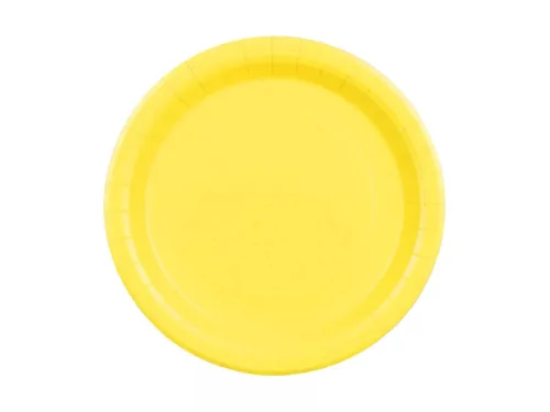 Papírtányér 23cm 6db Sárga