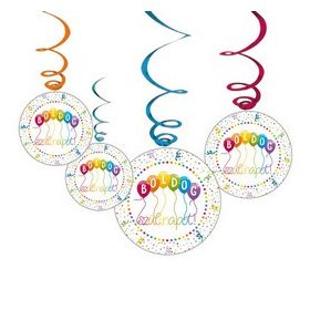   Boldog születésnapot! függő dekoráció, Streamers, m25944