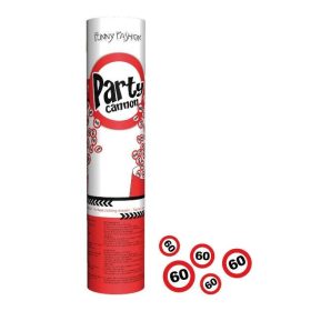   Konfetti ágyú, 20cm-es, 60-as számmal, sebességkorlátozó