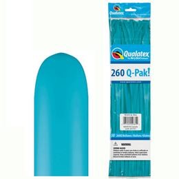 Qualatex 260Q modellező lufi 50db/csomag türkiz, Tropical Teal