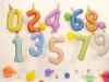 Számos lufi 34" 86cm óriás színes szám, számjegy 1-es