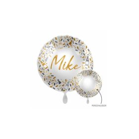   Fólia lufi egyedi felirattal, 18" (45cm), Héliummal töltve