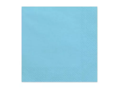 Szalvéta 33x33cm egyszínű 20db, Világoskék
