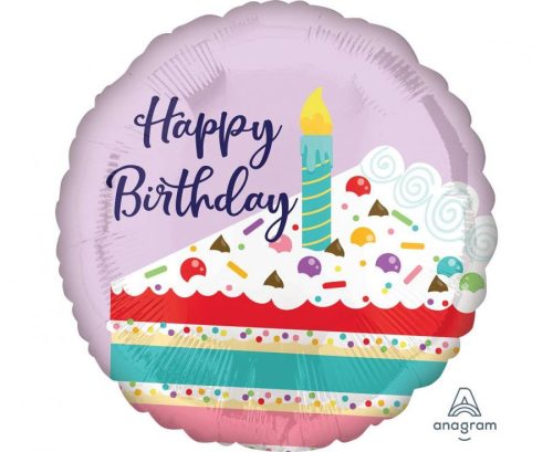Szülinapi fólia lufi 18" 45cm Happy Birthday