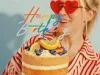 Tortabeszúró, tortadísz, Happy Birthday, színes
