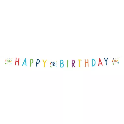 Happy Birthday füzér dekoráció, Happy Birthday 18.