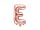 Betű lufi 14" 35cm rosegold fólia betű, E betű, levegővel tölthető