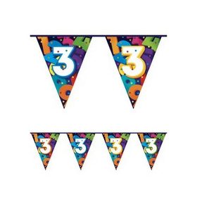 Zászlófüzér 3-as számmal, 10m, 405803