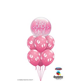   Héliumos luficsokor babaszületésre, babaváróra, Baby Girl  - INGYENES GLS szállítással