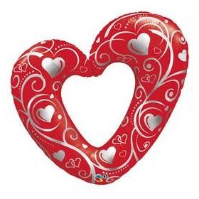 Óriás lufi 42" 107cm szív, 16441