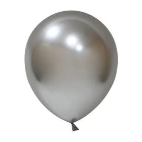   BALONEVI Latex lufi 18" 45cm, 10db/cs, Krom Silver, Króm Ezüst
