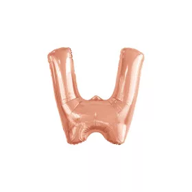 Betű lufi 34" 86cm óriás Rosegold betű, W betű, 