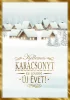 Karácsonyi képeslap méhsejt dekorral, borítékkal