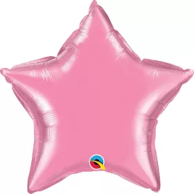   Egyszínű csillag lufi 20" 50cm Rose, Rózsaszín csillag 