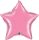 Egyszínű csillag fólia lufi 20" 50cm Rose, rózsaszín csillag 