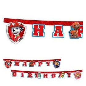 Betűfüzér Happy Birthday felirat, Mancs őrjárat