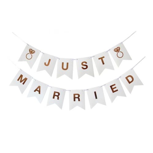 Just Married banner, girland 3m