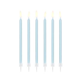 Gyertya 12db+12db tartó, világoskék