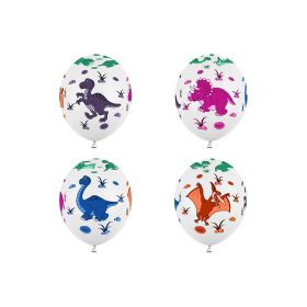 Mintás latex lufi 11" 28cm Dinoszaurusz 6db