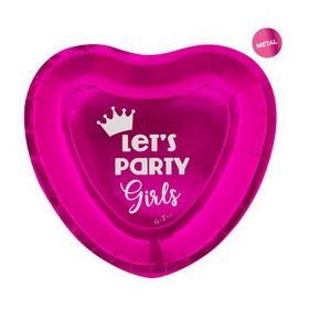   Papírtányér lánybúcsúra, Let's party, 24x27cm, 8db, gi63996