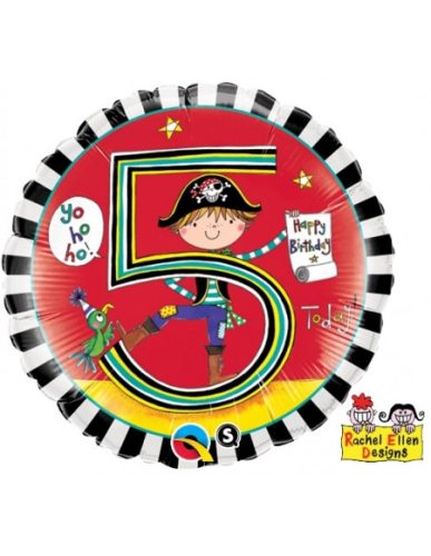 Szám, Számos fólia lufi 18" 45cm - 5-ös lufi