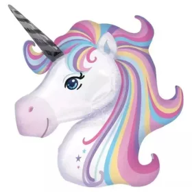 Óriás fólia lufi 33" 83cm, Unikornis, Unicornis, Egyszarvú, n3129901