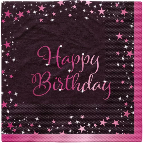 Szalvéta 33x33cm Happy Birthday