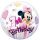 Mintás Bubbles számos, szám lufi 22" 56cm Minnie Mouse 1 Birthday