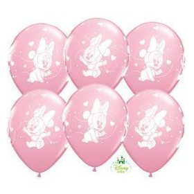 Mintás latex lufi 11" 28cm Minnie, 6db, 53548