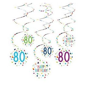 Happy Birthday függő dekoráció, Happy Birthday 80.