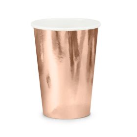 Papírpohár 2dl 6db fényes Rosegold 
