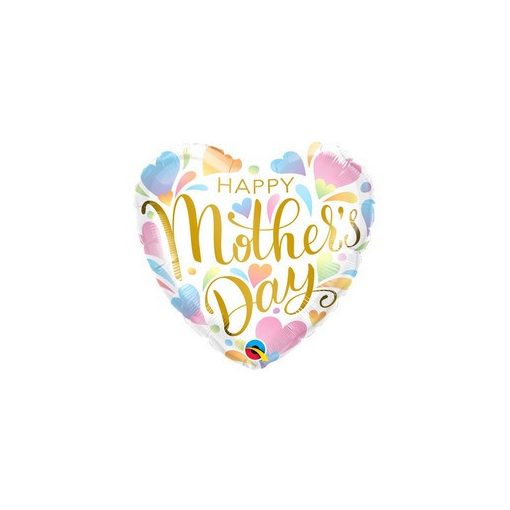 Anyák napi fólia lufi 18" 45cm Happy Mother's Day, 17444, héliummal töltve