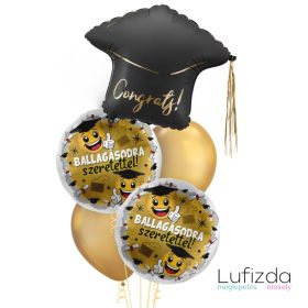   Héliumos luficsokor ballagásra, Congratulation Grad - Ingyenes GLS szállítással