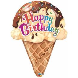 Óriás fólia lufi 27" 69cm fagylalt, fagyi, Ice CreamHappy Birthday, 16400