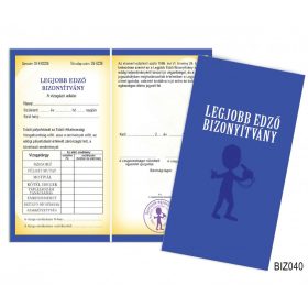 Bizonyítvány, Legjobb edző