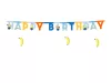 Betűfüzér Happy Birthday felirat, Minion, Gru, Minyon