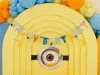 Betűfüzér Happy Birthday felirat, Minion, Gru, Minyon