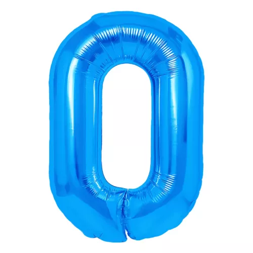 Számos lufi 34" 86cm óriás kék szám 0