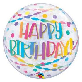 Szülinapi Bubbles lufi 22" 56cm   Happy Birthday