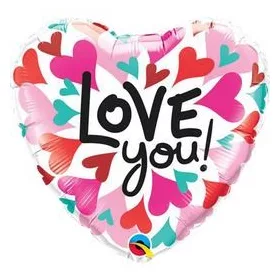 Lufi 18" 45cm "Love you" szív 
