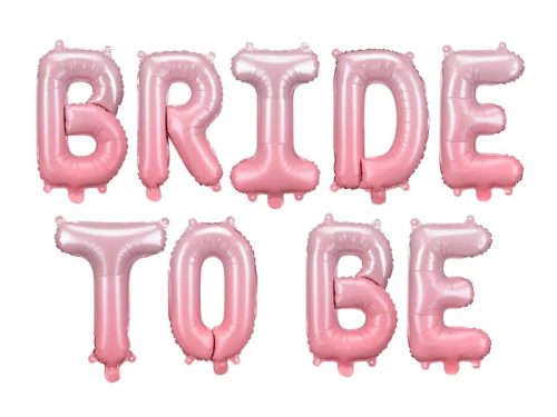Bride To Be felirat, fólia betűk, csak levegővel tölthető, 16"-es betűk