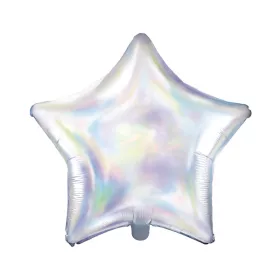 Egyszínű csillag lufi 19" 48cm gyöngyház csillag 