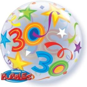Számos Bubbles lufi 22" 56cm 30-as számmal