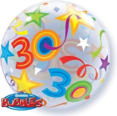 Számos Bubbles lufi 22" 56cm 30-as számmal