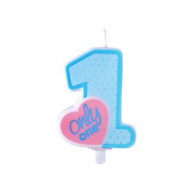 Számgyertya, kék, 1-es, Only One