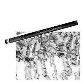   Konfetti ágyú, 80cm, ezüst fólia szalagokat kilövő, oTUKSE80-018M