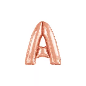 Betű lufi 34" 86cm óriás Rosegold betű, A betű, 