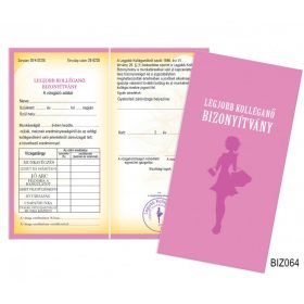 Bizonyítvány, legjobb Kolléganő