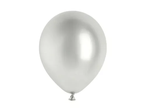 Lufi 12" (30cm-es) chrome, Glossy színek -  10db/csomag, Glossy Silver, Ezüst